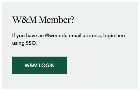 W&M login preview